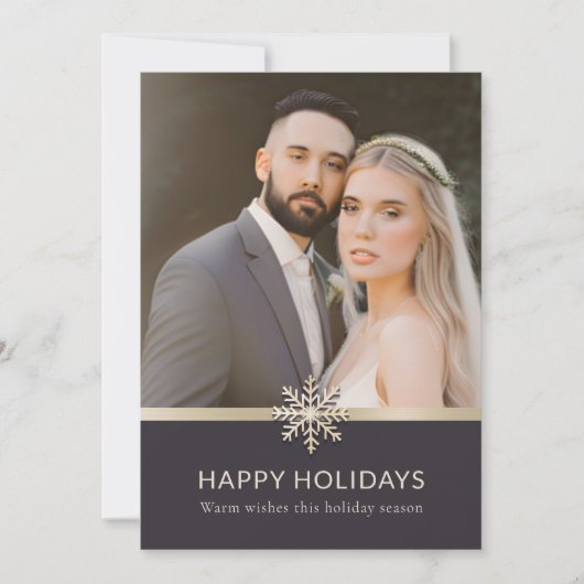 Elegante Passen getrouwd eerste vakantie Kaart (Voorkant)