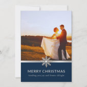 Elegante Passen getrouwd Merry Christmas Kaart (Voorkant)