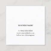 Elegante pastel Abstracte interieurontwerper Vierkante Visitekaartje (Achterkant)