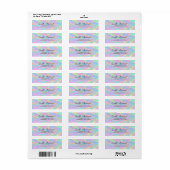Elegante Pastel Abstracte Trouw Retouradres Etiket (Full Sheet)