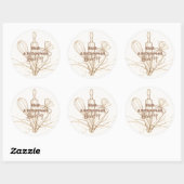 Elegante Pastel Bakkerij Branding Ronde Sticker (Vel)