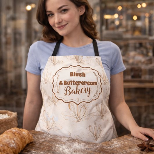 Elegante Pastel Bakkerij Branding Schort