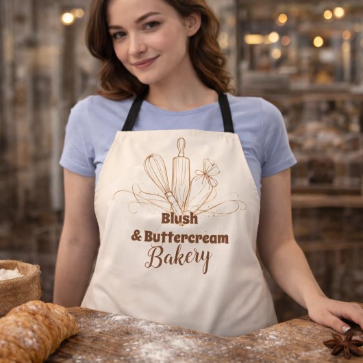 Elegante Pastel Bakkerij Branding Schort