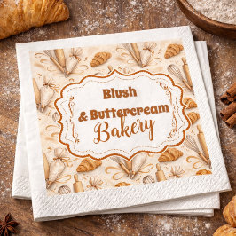 Elegante Pastel Bakkerij Branding Servet