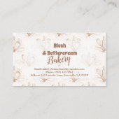 Elegante Pastel Bakkerij Branding Visitekaartje (Achterkant)