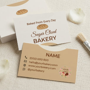 Elegante Pastel Bakkerij Sugar Cloud Bakkerij Visitekaartje