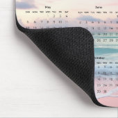 Elegante Pastel Beach Sunset 2024 Jaar Kalender Muismat (Hoek)