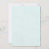 Elegante pastel blauw Baby shower thee bloemige th Kaart (Achterkant)