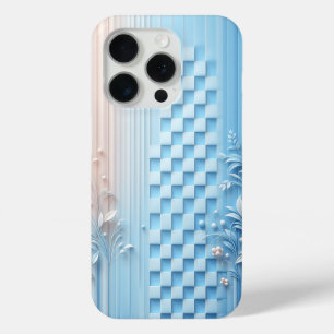 Elegante Pastel Blauwe & Roze Bloemige Hoesje  Zac