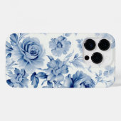 Elegante Pastel Blauwe Waterverf Rozen Case-Mate iPhone Case (Achterkant (horizontaal))