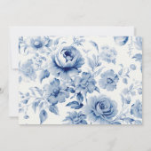 Elegante Pastel Blauwe Waterverf Rozen Notitiekaartje (Achterkant)