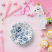 Elegante Pastel Blauwe Waterverf Rozen Papieren Kommen (Feest)