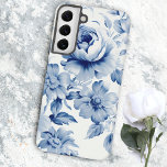 Elegante Pastel Blauwe Waterverf Rozen Samsung Galaxy Hoesje<br><div class="desc">Weelderige waterverf stoffige blauwe en gebroken witte rozen,  bloesems en gebladerte op antiek witte achtergrond.</div>