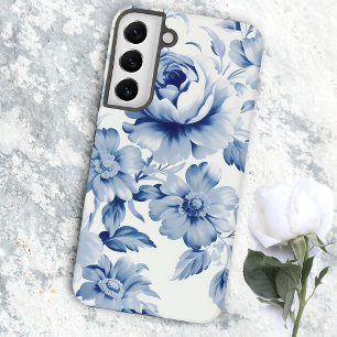 Elegante Pastel Blauwe Waterverf Rozen Samsung Galaxy Hoesje
