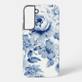 Elegante Pastel Blauwe Waterverfrozen Samsung Galaxy Hoesje (Achterkant)