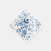 Elegante Pastel Blauwe Waterverfrozen Servet (Hoek)