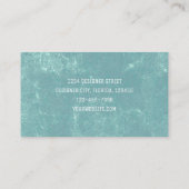 Elegante pastel Blauwgroen groene textuur Visitekaartje (Achterkant)