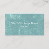 Elegante pastel Blauwgroen groene textuur Visitekaartje (Voorkant)