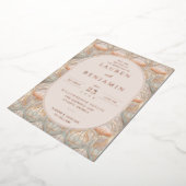 Elegante Pastel Bloem Folie Uitnodiging (Gedraaid)