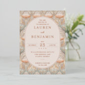 Elegante Pastel Bloem Folie Uitnodiging (Staand Voorkant)