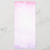Elegante Pastel Bloem Roze Lavendel Bloem Goud Menu (Achterkant)