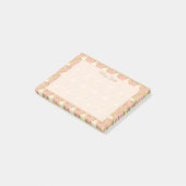 Elegante Pastel Bloem Vogel Randontwerp Post-it® Notes (Schuin)