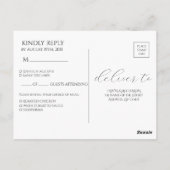 Elegante Pastel  Bloemboog bruiloft RSVP Briefkaart (Achterkant)