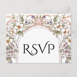 Elegante Pastel  Bloemboog bruiloft RSVP Briefkaart