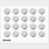 Elegante pastel bloemen Bedankt Trouwfeest Ronde Sticker (Vel)