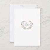 Elegante pastel Bloemen Boheemse bruiloft Menu (Achterkant)