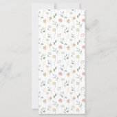 Elegante Pastel Bloemen Botanische bruiloft Menu K (Achterkant)
