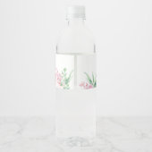 Elegante Pastel Bloemen | Bruidsmeisje Feest Waterfles Etiket (Achterkant)