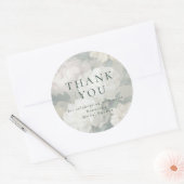 Elegante Pastel  Bloemen bruiloft Dank u Ronde Sticker (Envelop)