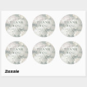 Elegante Pastel  Bloemen bruiloft Dank u Ronde Sticker (Vel)