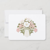 Elegante Pastel Bloemen Huwelijk RSVP Kaart (Achterkant)