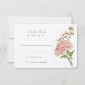 Elegante Pastel Bloemen Huwelijk RSVP Kaart (Voorkant)