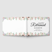Elegante pastel Bloemen Pensioen Party Gastboek Gastenboek (Volledig)