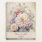 Elegante Pastel Bloemen Planner (Voorkant)
