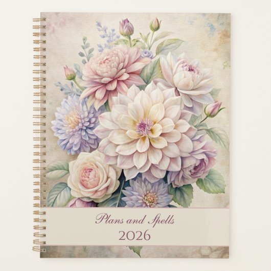  Elegante Pastel Bloemen Planner (Voorkant)
