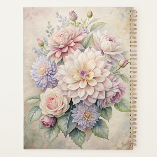  Elegante Pastel Bloemen Planner (Achterkant)