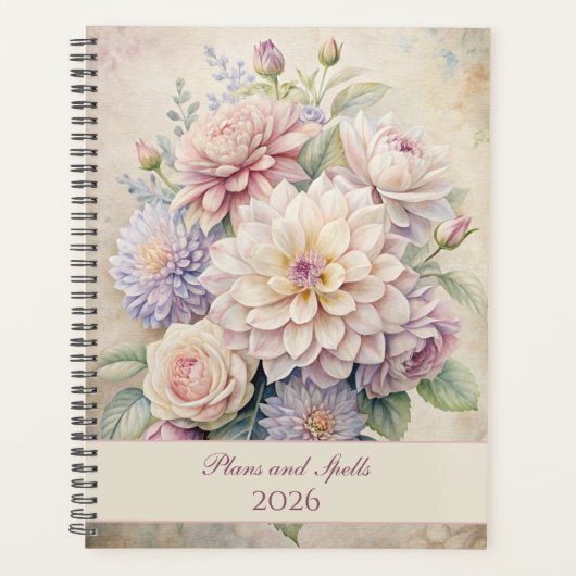  Elegante Pastel Bloemen Planner (Voorkant)