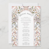 Elegante pastel Bloemen Trouwprogramma Kaart (Achterkant)