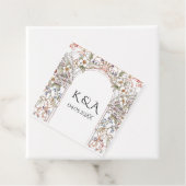 Elegante Pastel  Bloemenboog bruiloft Bedankjes Labels (In situ)