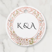 Elegante Pastel  Bloemenboog bruiloft Bedankjes Labels (Voorkant)