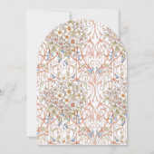 Elegante Pastel  Bloemenboog bruiloft Kaart (Achterkant)