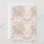 Elegante Pastel  Bloemenboog bruiloft Kaart (Achterkant)