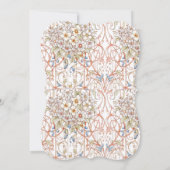 Elegante Pastel  Bloemenboog bruiloft Kaart (Achterkant)