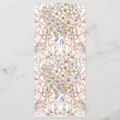 Elegante Pastel Bloemenboog bruiloft Menu (Achterkant)