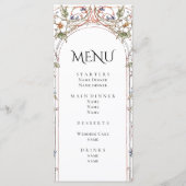 Elegante Pastel  Bloemenboog bruiloft Menu (Voorkant)
