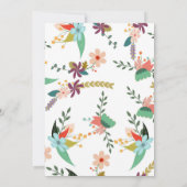 Elegante pastel bloemenkrans islamitische bruiloft kaart (Achterkant)